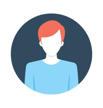 Genç kız vektör simgesi