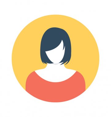 Resepsiyonist düz vektör simgesi