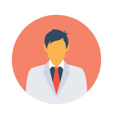 Yöneticisi düz vektör simgesi