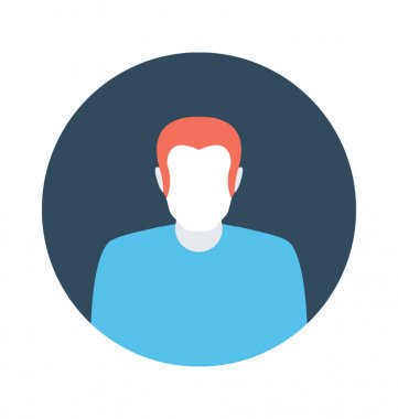 İstemci düz vektör simgesi