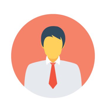 Yöneticisi düz vektör simgesi