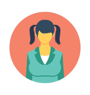 Kız Düz vektör simgesi