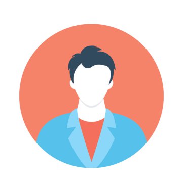 Adam düz vektör simgesi