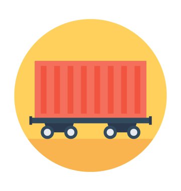 Kapsayıcı düz vektör simgesi