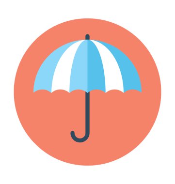 Şemsiye Düz Vektör Simgesi