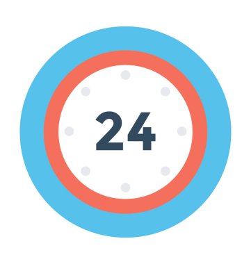 24 saat vektör simgesi