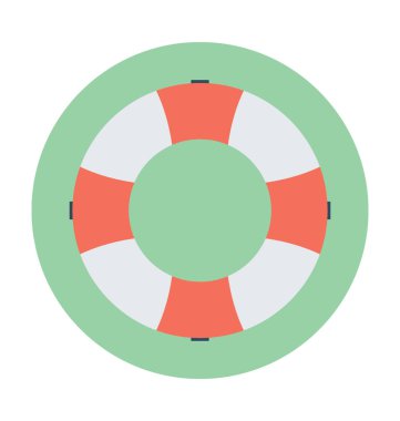 Hayat yüzük düz vektör simgesi