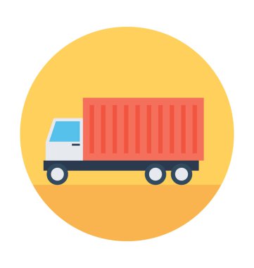 kargo kamyonu vektör simgesi