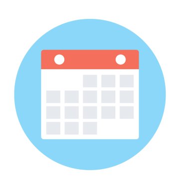 Takvim Düz Vektör Simgesi