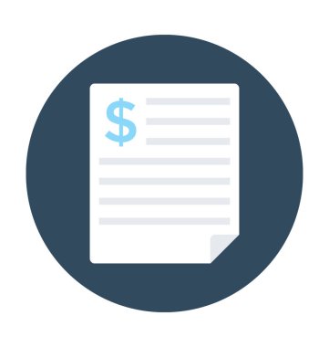 Alış irsaliyesi düz vektör simgesi