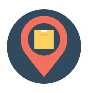 Paket konum vektörü simgesi