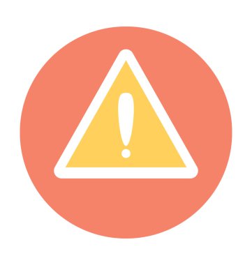 uyarı düz vektör simgesi