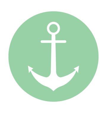 anchor düz vektör simgesi