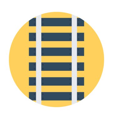 Railtrack düz vektör simgesi