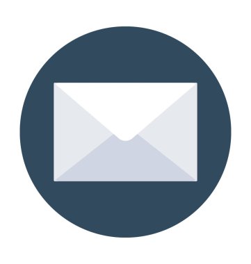 Zarf düz vektör simgesi