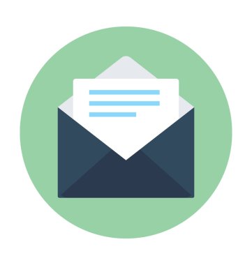 Gelen kutusu düz vektör simgesi