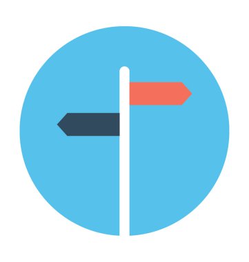 işaret direği düz vektör simgesi