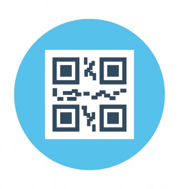 qr kod vektör simgesi