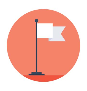 Bayrak Düz Vektör Simgesi