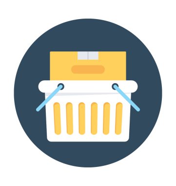 Alışveriş sepeti vektör simgesi