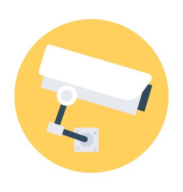 cctv düz vektör simgesi