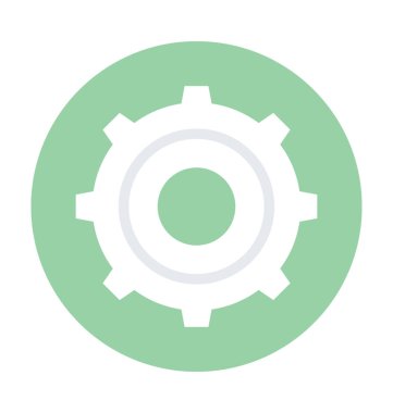 COG düz vektör simgesi