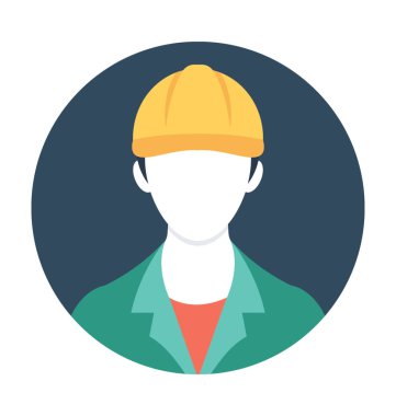 Mühendis düz vektör simgesi