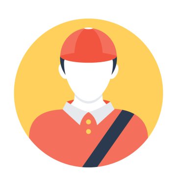 Teslimat çocuk vektör simgesi