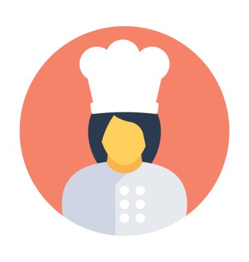 Erkek Şef vektör simgesi