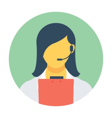 Sekreter Düz vektör simgesi