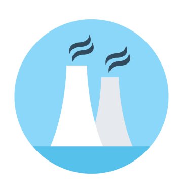 Nükleer santral vektör simgesi