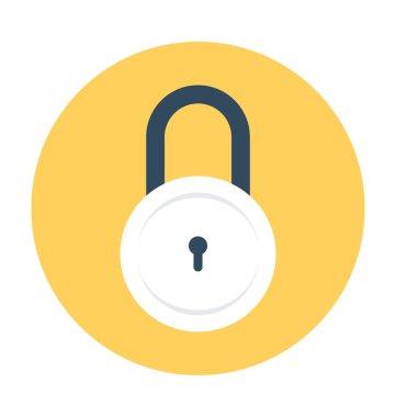 asma kilit düz vektör simgesi