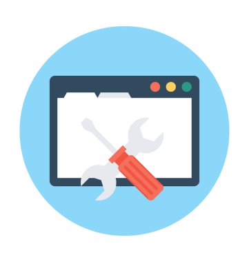 Web ayarı vektör simgesi