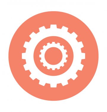 dişli düz vektör simgesi