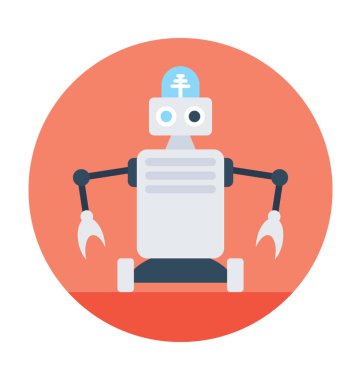 Bender Robot düz vektör simgesi