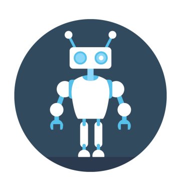 Robotik düz vektör simgesi