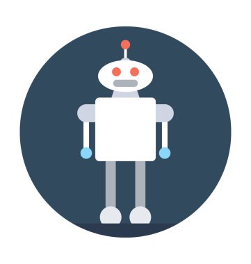 Robotik düz vektör simgesi