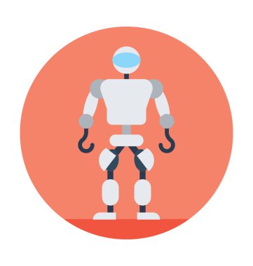 Robot makine düz vektör simgesi