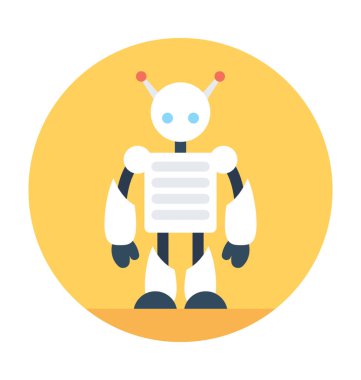Robotik düz vektör simgesi