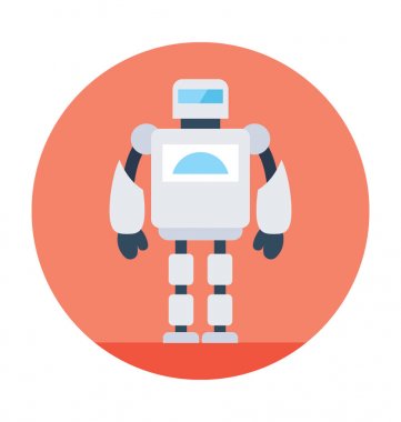 Robotik düz vektör simgesi