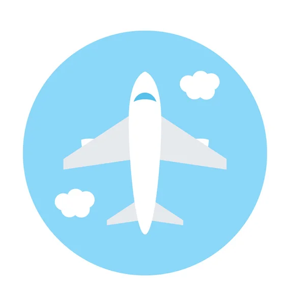 Avião Flat Vector Icon —  Vetores de Stock