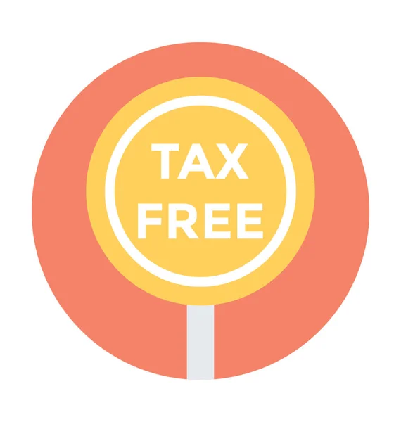 Icona vettoriale tax free — Vettoriale Stock