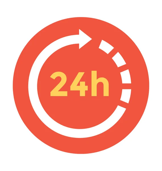 24-godzinna ikona wektora — Wektor stockowy