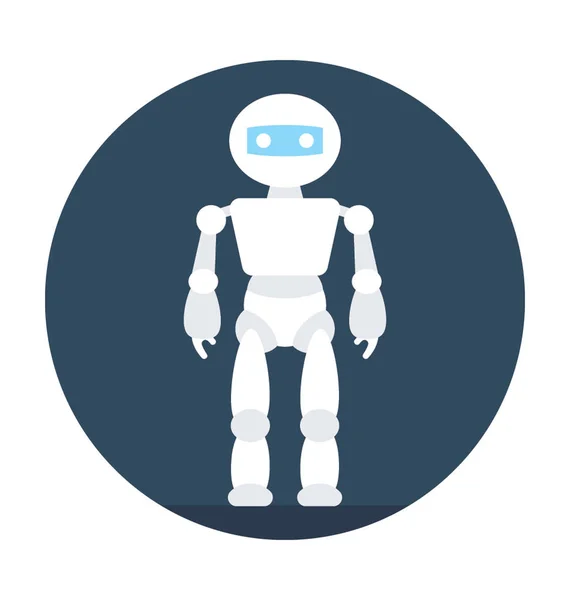 Βιονικά Ρομπότ Επίπεδη Διάνυσμα Εικονίδιο — Διανυσματικό Αρχείο