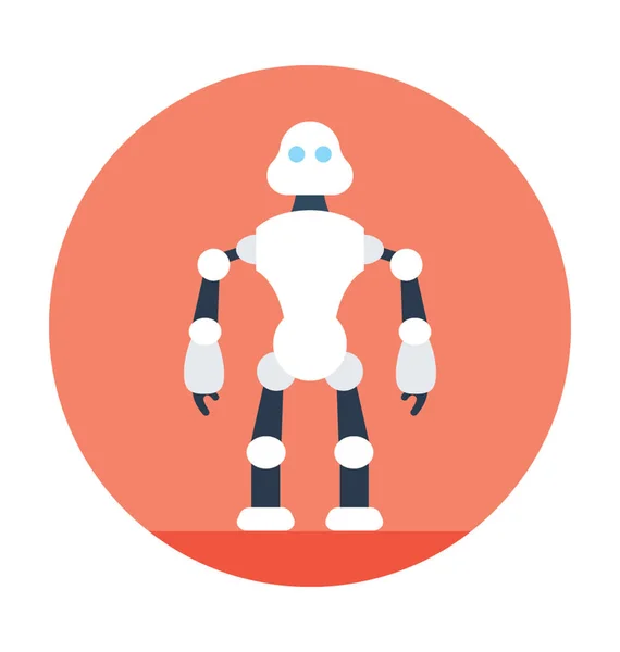 Robot Esférico Icono Vector Plano — Archivo Imágenes Vectoriales