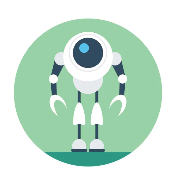 Juego Robot Flat Vector Icon — Archivo Imágenes Vectoriales