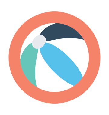 Top düz vektör simgesi