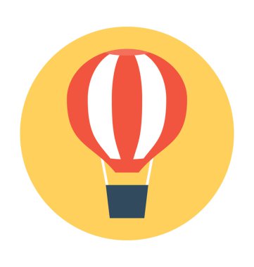 Hava Balon düz vektör simgesi
