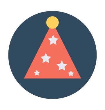 Parti Cap düz vektör simgesi