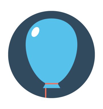Balon düz vektör simgesi
